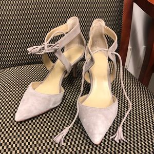 Ann Taylor Grey Suede Pumps